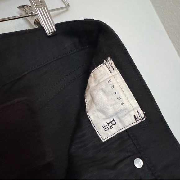 R13 Black denim leather pants, 27 - Picture 7 of 10